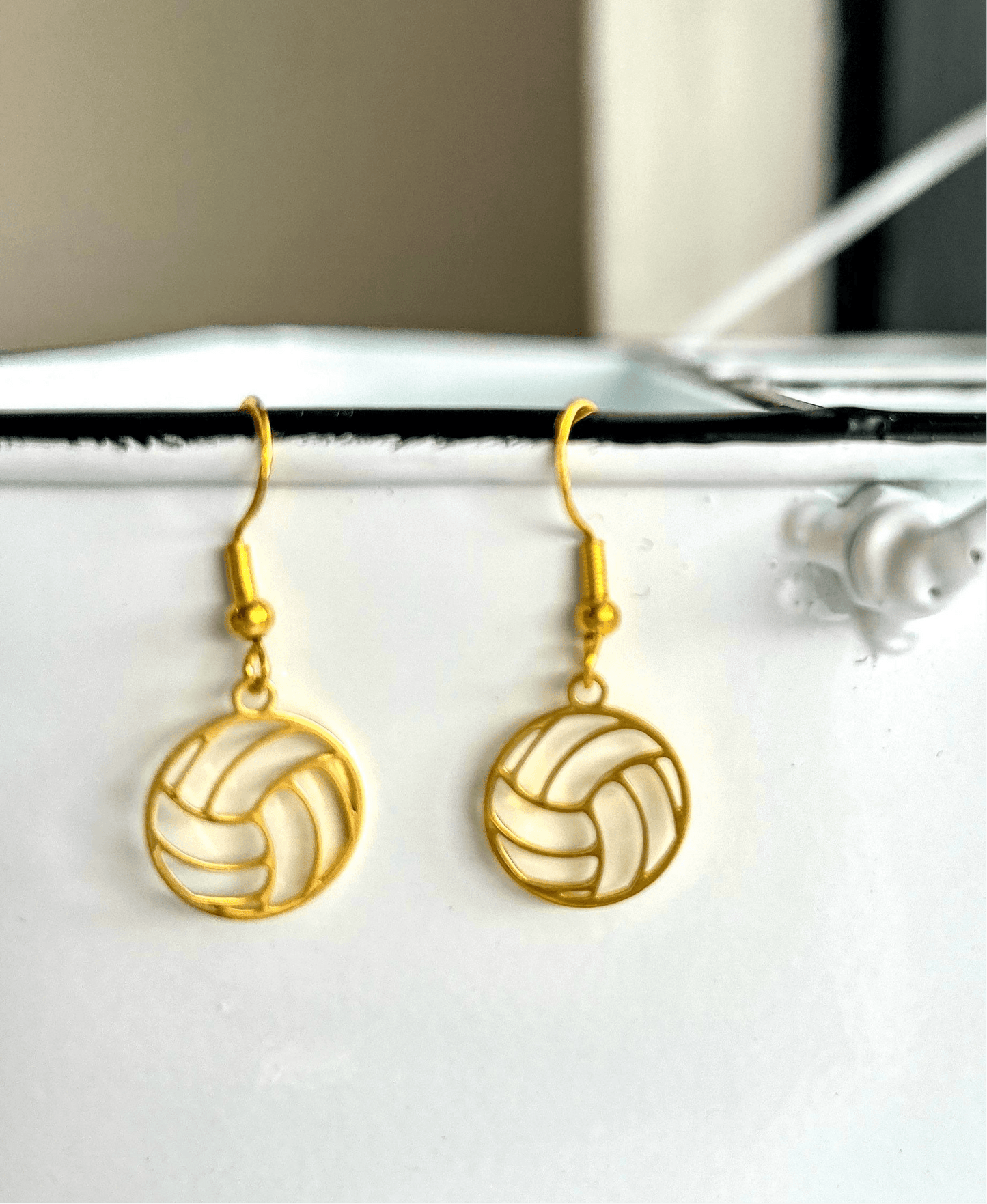 Volleyball Earrings - Bigfoot Yarns