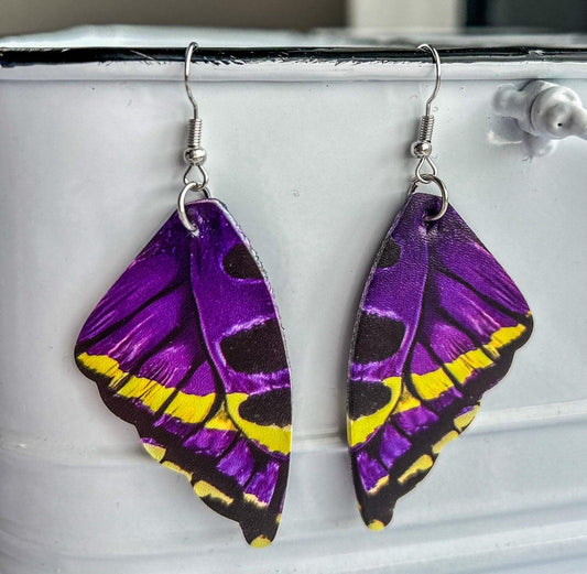 Butterfly Wing Earrings - Bigfoot Yarns