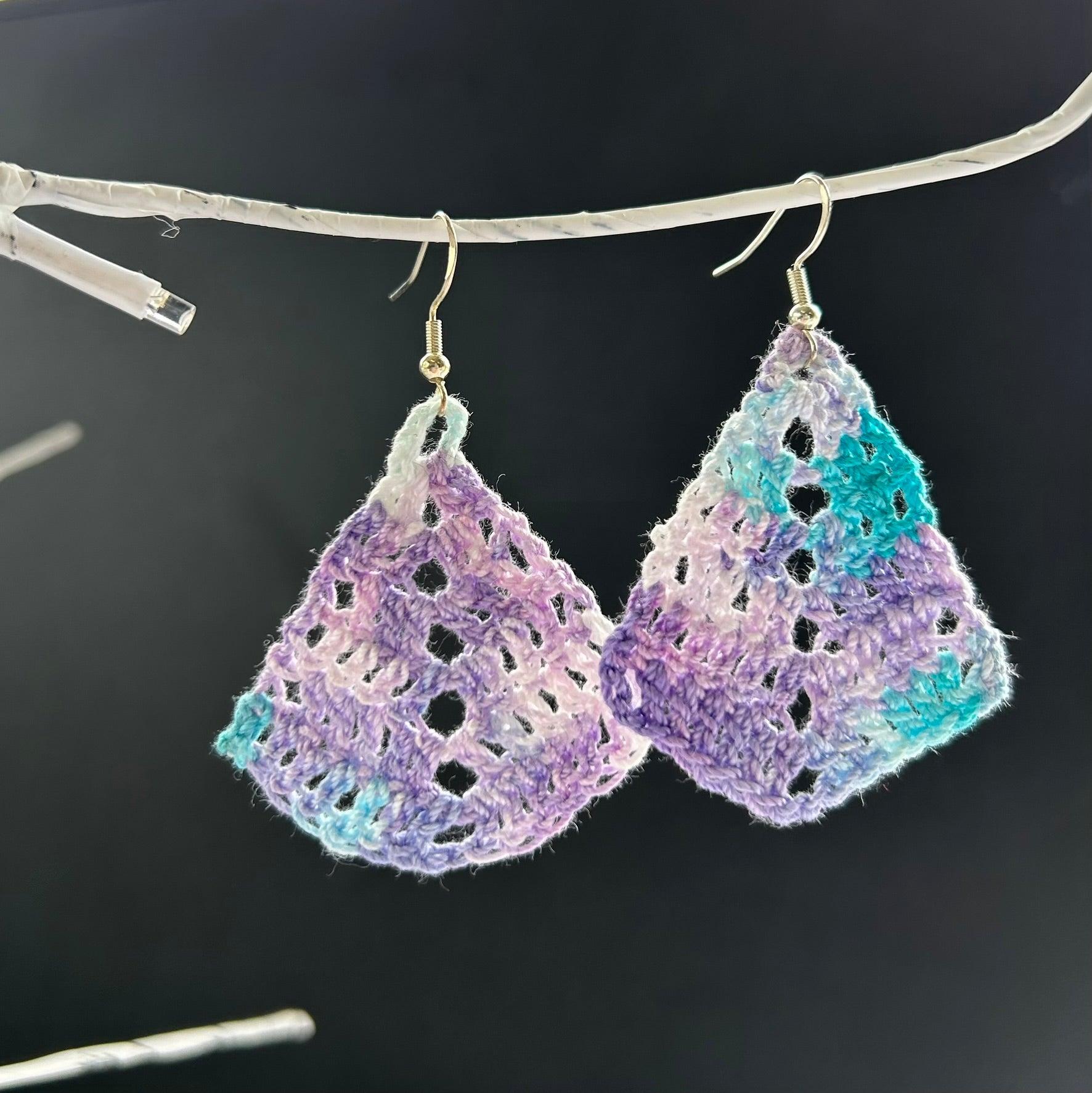 Crochet Earring Triangle - Bigfoot Yarns