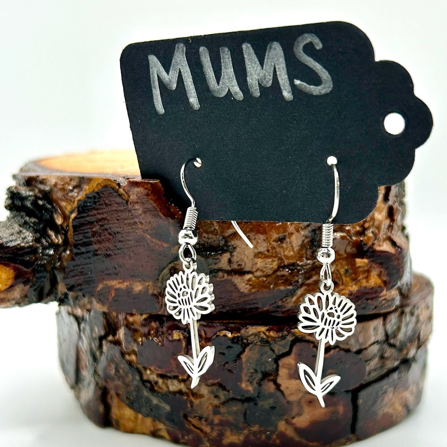 November - Mums Birth Flower Earrings