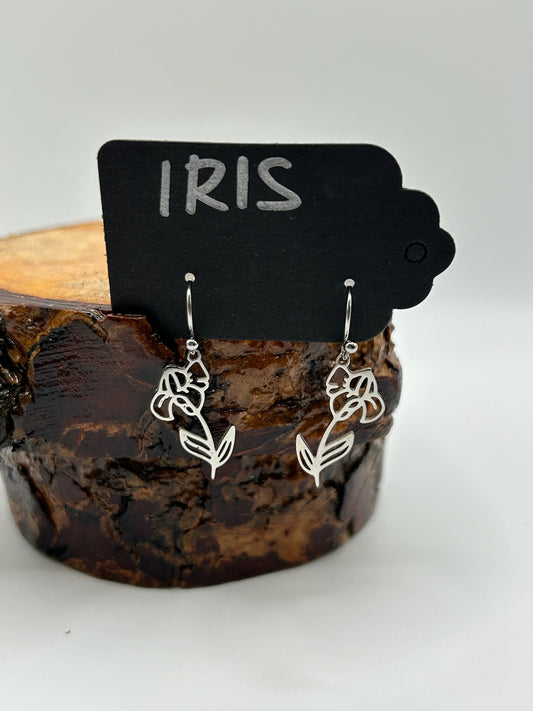 February - Iris Earrings