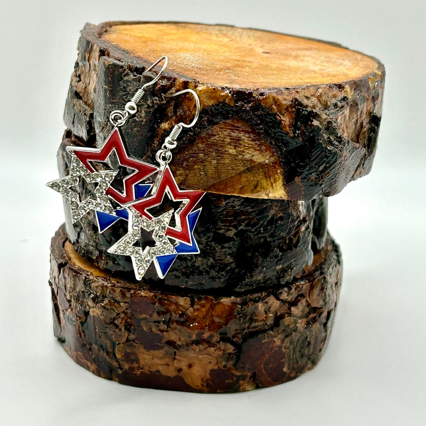 Red, White & Blue Stars Earrings