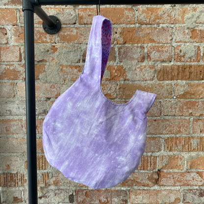 Purple Tie-Dye & Hombre Burst Japanese Knot Bag - Bigfoot Yarns