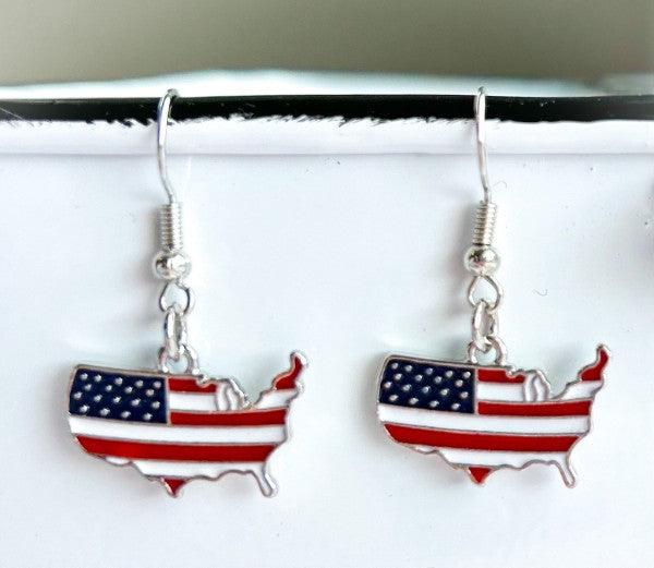 Patriotic USA Earrings - Bigfoot Yarns